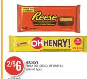 Shoppers Drug Mart Hershey's snack size chocolate bars offer