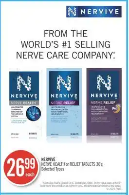 Shoppers Drug Mart Nervive nerve health or relief tablets offer