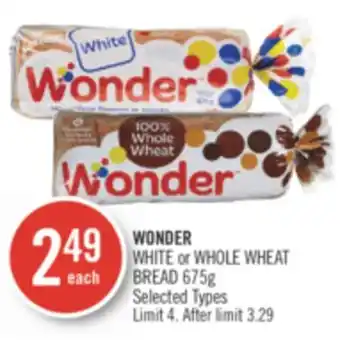 Shoppers Drug Mart Wonder white or whole wheat bread offer