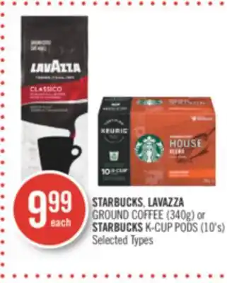 Shoppers Drug Mart Starbucks, lavazza ground coffee (340g) or starbucks k-cup pods (10's) offer
