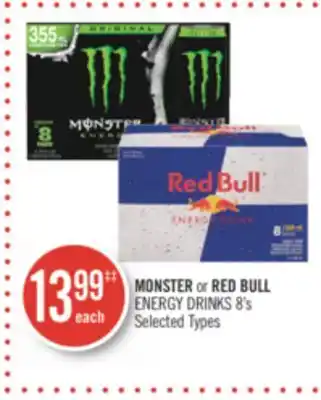 Shoppers Drug Mart Monster or red bull energy drinks offer