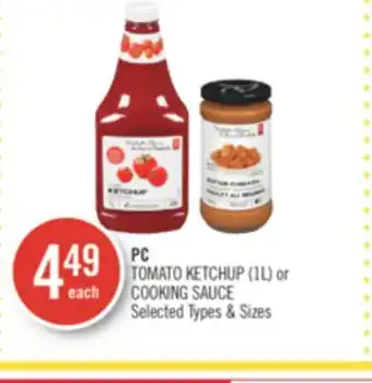 Shoppers Drug Mart Pc tomato ketchup (1l) or cooking sauce offer