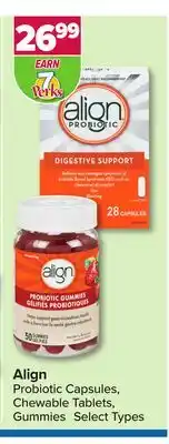 PharmaChoice Align probiotic capsules, chewable tablets, gummies offer