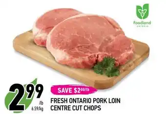 Coppa's Fresh Market Fresh ontario pork loin centre cut chops offer