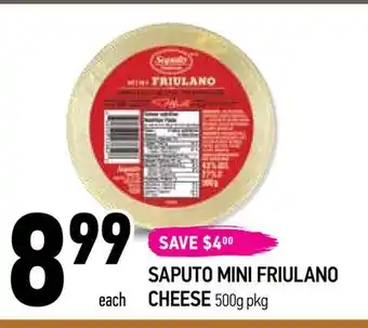 Coppa's Fresh Market Saputo mini friulano cheese offer
