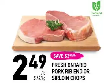 Coppa's Fresh Market Fresh ontario pork rib end or sirloin chops offer