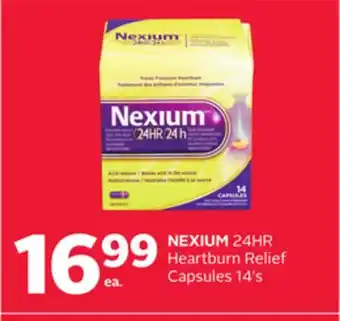 Rexall Nexium 24hr heartburn relief capsules 14' s offer