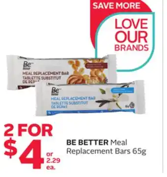 Rexall Be better meal replacement bars offer