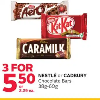 Rexall Nestlé or cadbury chocolate bars offer