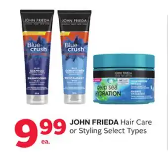 Rexall John frieda hair care or styling offer