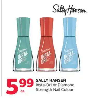 Rexall Sally hansen insta-dri or diamond strength nail colour offer
