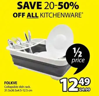 JYSK Folkve collapsible dish rack offer