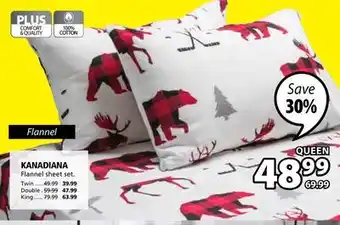 JYSK Kanadiana flannel sheet set offer