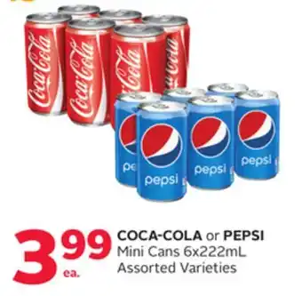Rexall Coca-cola or pepsi mini cans offer