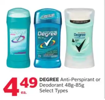 Rexall Degree anti-perspirant or deodorant offer