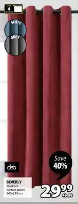 JYSK Beverly blackout curtain panel offer