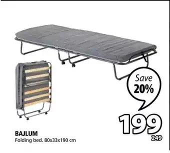 JYSK Bajlum folding bed offer