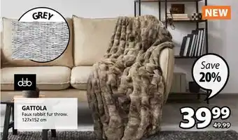 JYSK Gattola faux rabbit fur throw offer