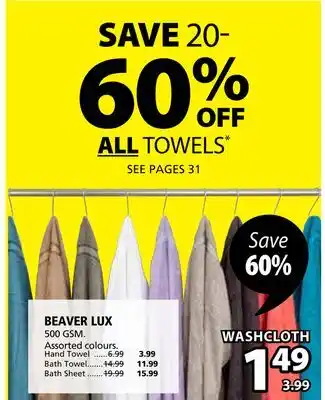 JYSK Beaver lux 500 gsm offer