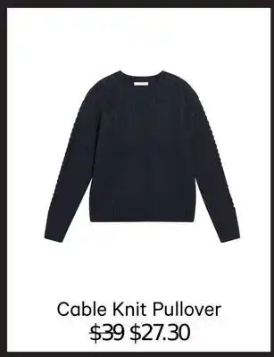 Joe Fresh Cable knit pullover offer