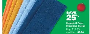 PartSource Simoniz 8-pack microfibre cloths offer
