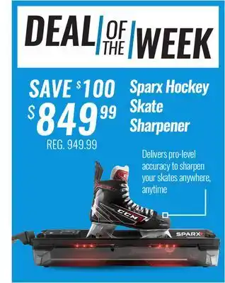 Hockey Life Sparx hockey skate sharpener offer