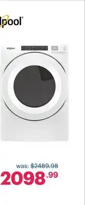 Coast Appliances Whirlpool 7.4 cu. ft dryer offer