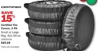 PartSource Certified tire covers, 4 pk offer