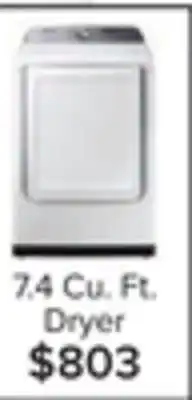 Leon's Samsung white electric dryer with sensor dry (7.4 cu.ft) - dve50t5205w/ac offer