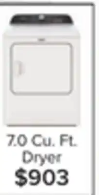 Leon's Whirlpool white electric dryer (7.0 cu ft) - ywed6150pw offer