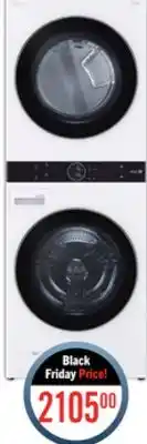The Brick Lg washtower with 5.2 cu. ft. washer and 7.4 cu. ft. dryer - wke100hwa offer