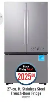 The Brick Samsung 27 cu. ft. french-door refrigerator with dual auto ice maker - rf27cg5100sraa offer
