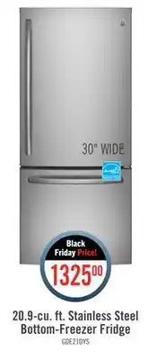 The Brick Ge 20.9 cu. ft. bottom-freezer refrigerator - gde21dyrkfs offer