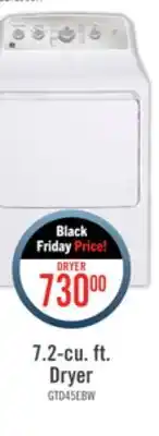 The Brick Ge 7.2 cu. ft. electric dryer with sanifresh cycle - gtd45ebmrws offer