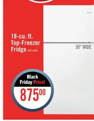 The Brick Amana 18 cu. ft. top-freezer refrigerator art318ffdw offer