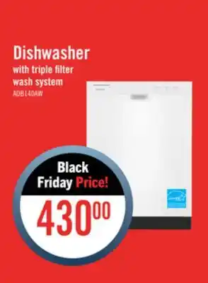 The Brick Amana dishwasher with triple filter wash system - adb1400amw offer