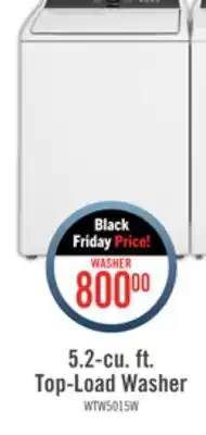 The Brick Whirlpool 5.2 cu. ft. top-load washer with built-in faucet - wtw5015lw offer