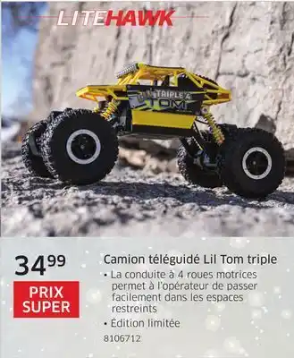 The Source Camion téléguidé lil tom triple litehawk offer