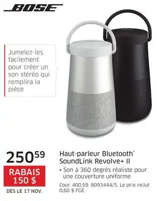 The Source Haut-parleur bluetooth soundlink revolve+ ii bose offer