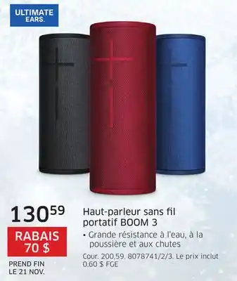 The Source Haut-parleur sans fil portatif boom 3 ultimate ears offer
