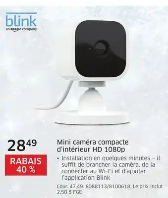 The Source Mini caméra compacte d'intérieur hd 1080p blink offer