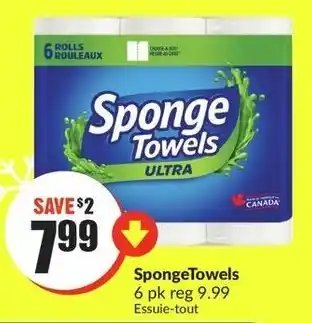 FreshCo Sponge Towels 6 pk offer