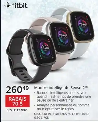 The Source Montre intelligente sense 2mc fitbit offer