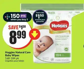 FreshCo Huggies Natural Care Baby Wipes offer