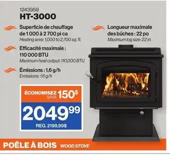 Patrick Morin Drolet ht-3000 wood stove offer