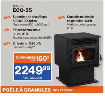Patrick Morin Drolet éco-55 pellet stove offer