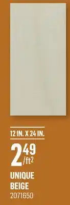 Canac Unique beige porcelain tiles offer