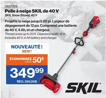 Patrick Morin Skil snow shovel, 40 v offer