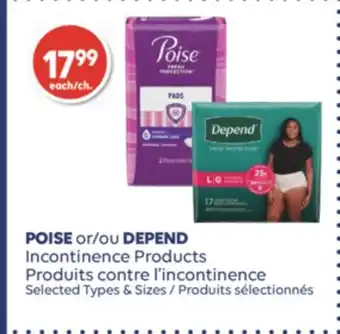 Wellwise by Shoppers Poise ou depend produits contre l'incontinence offer