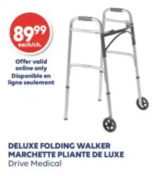 Wellwise by Shoppers Marchette pliante de luxe drive medical offer